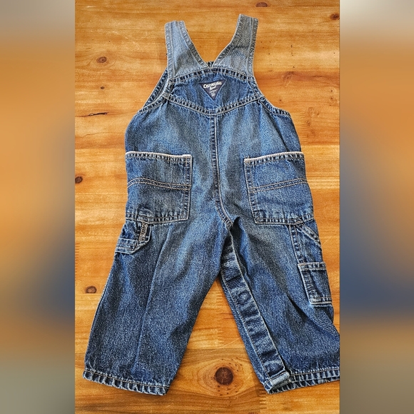 Baby OshKosh B'Gosh 9M months blue jeans overall cute - Picture 4 of 5